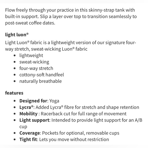 Lululemon Athletica Power Pose Tank Top size 6 - Picture 3 of 9